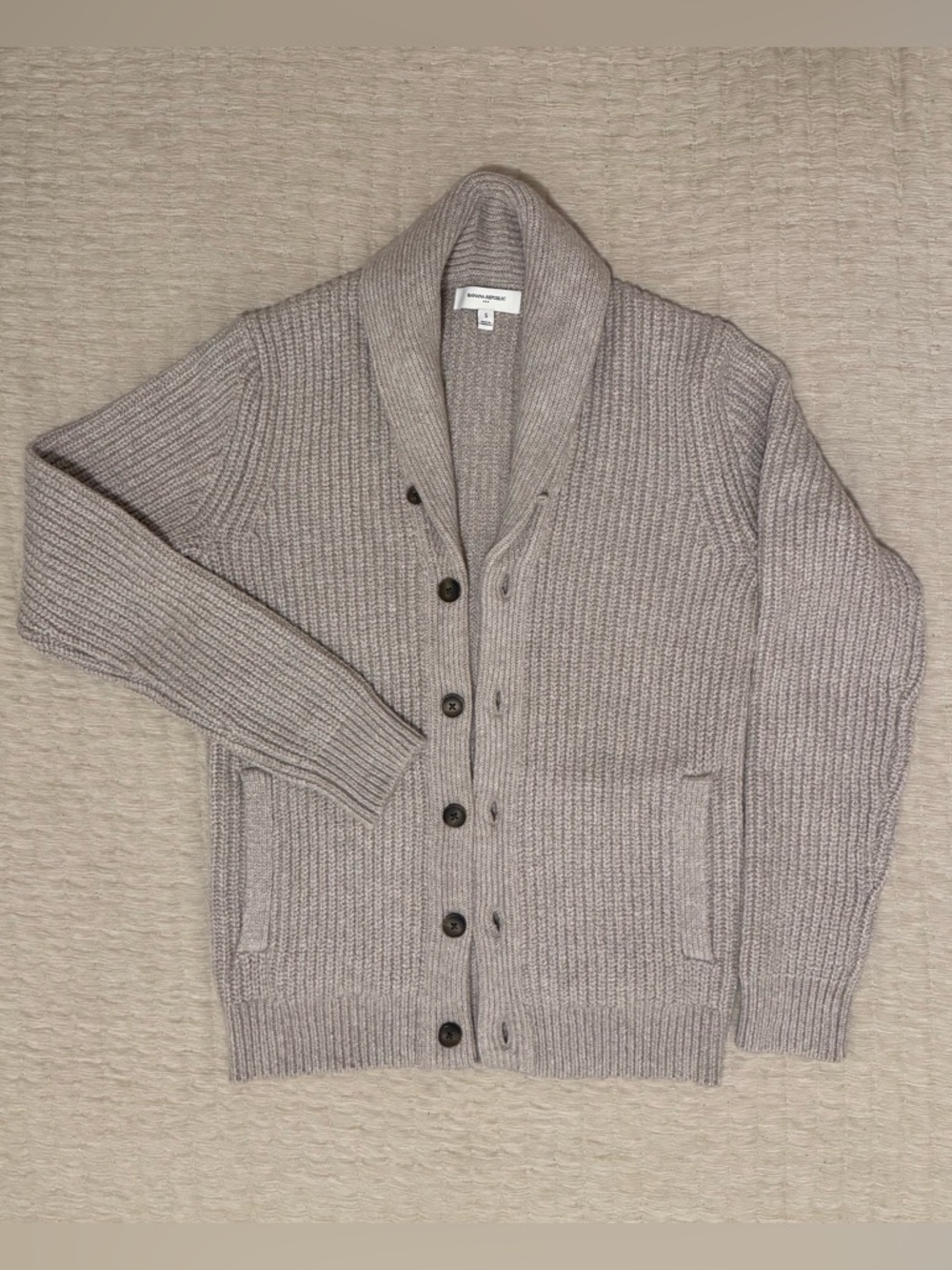 Banana Republic Shawl Collar Button-Up Men's Sweater Cardigan